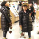 Children's down jackets for girls and boys mid-length over-the-knee children's middle-aged and older children's thickened white duck down jackets