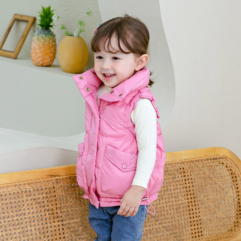 Girl Down Machia Baby Outside Wearing Thickened Anti-Season Special Price Child Middle Child Autumn Winter Children's Vest
