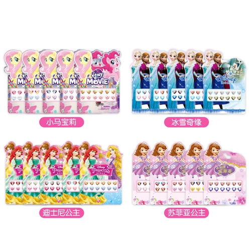 Дисней, детские серьги, наклейка, мультяшные ушные наклейки, украшение для ногтей, «Холодное сердце», подарок на день рождения