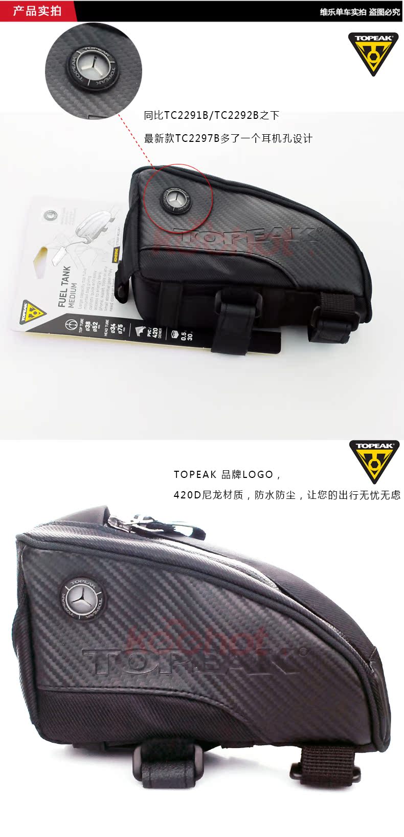 Sacoche pour vélo TOPEAK - Ref 2225424 Image 7