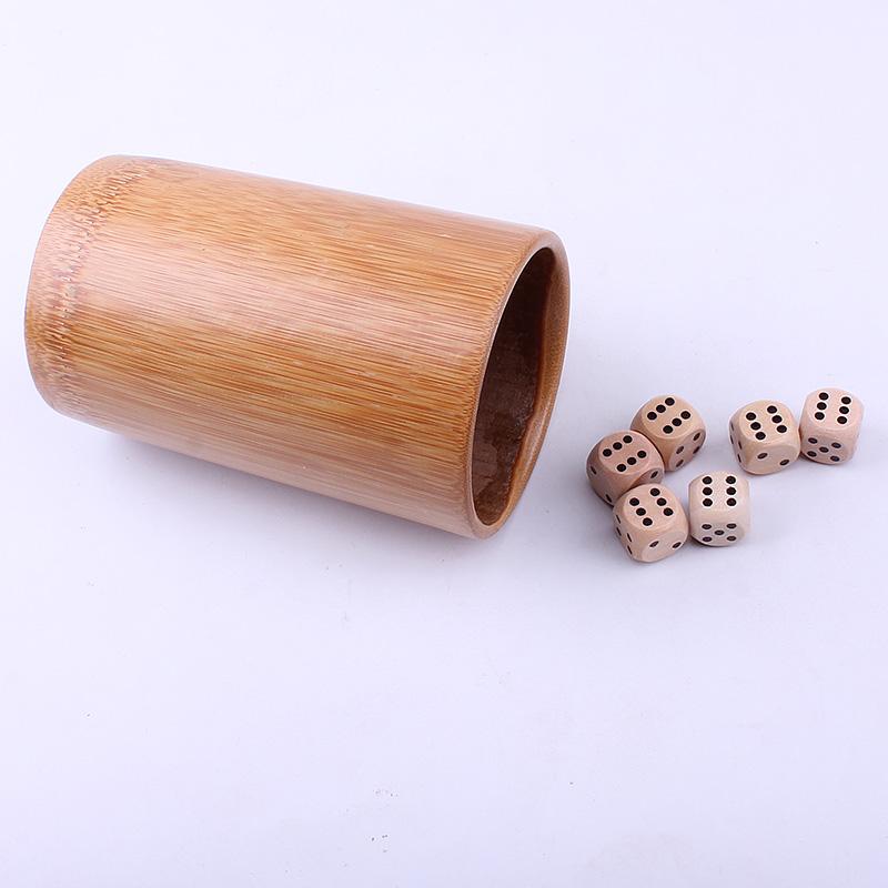 Bamboo dice with solid wood dice props creative personality rock bar ktv with color sieve set