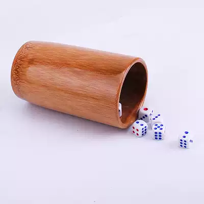 Dice Cup creative personality bamboo wooden dice cup shake color sub bar ktv supplies color screen cup dice set