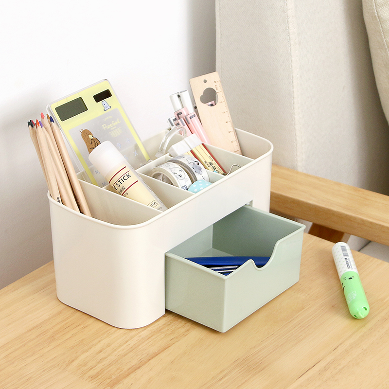 Multifunctional desktop storage box cosmetics finishing box drawer storage box cosmetic room rack stationery box lipstick