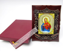 Color bronzed icon plate decoration (Sacred Heart of the Virgin)