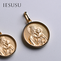 Holy clothing holy card 18k golden Holy clothing the Virgin of Jesus Holy brand Jesuo Su jewelry