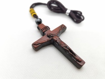 Rhino * Horn rosewood ebony carving bitter * like ten * character rack pendant pendant with rope