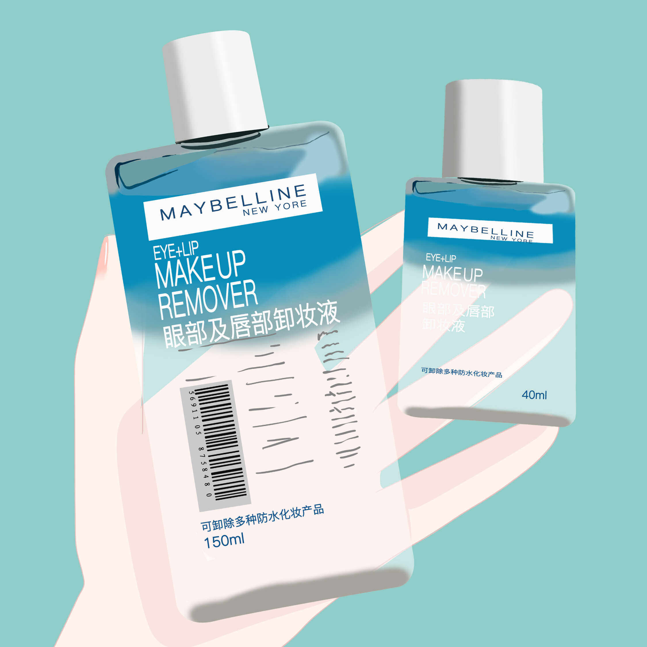 美宝莲眼唇卸妆液新版二代40/70/150ml不刺激全脸可用温和卸妆油评价- 淘宝网