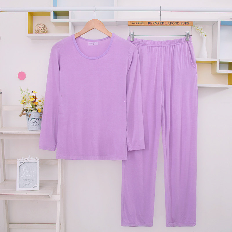 Autumn mother's loose large size autumn clothes casual home wear modal soft and comfortable long-sleeved trousers suit