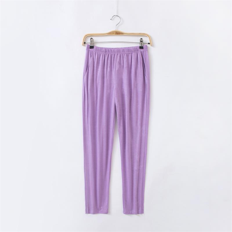 Quần legging nữ dài quần dài modal rộng kích thước mỏng phần mặc giản dị thể thao mẹ trung niên béo mập quần tây nữ lưng cao