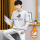 Woodpecker Winter Sheep Velvet Thermal Underwear Set Men's Velvet Thickened Autumn Clothes and Autumn Pants Teenagers' Bottoming Shirt