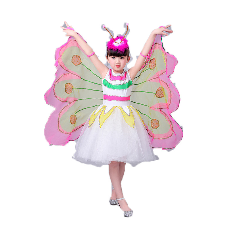 Children's Day Flying Children's Butterfly Performance Dress Butterfly Costume Girls Butterfly Wings New Children's Costumes