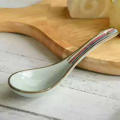 Wind underglaze Japanese tableware hand-painted ceramic spoon spoon spoon Japanese spoon creative tableware