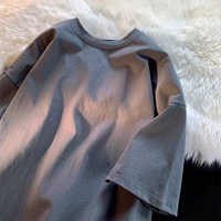 DCM001-Темно-серые короткие рукава из чистого хлопка