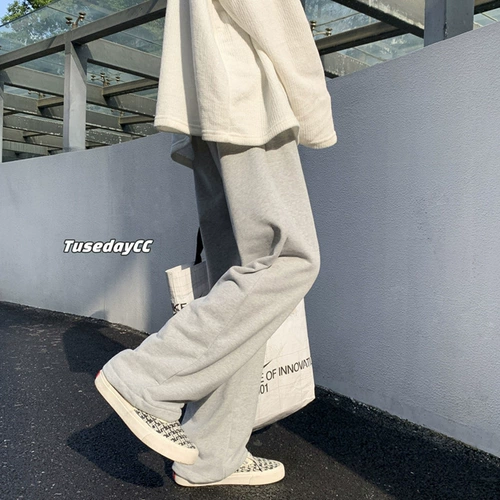 Плетеные осенние трендовые штаны, европейский стиль, оверсайз, свободный крой