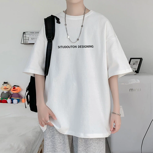 Сексуальная брендовая трендовая футболка с коротким рукавом для влюбленных, оверсайз