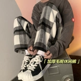 Шерстяные демисезонные ретро штаны, увеличенная толщина