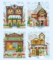 Cross stitch electronic drawing redraw file 181 Dim 08954 Winter Village Ornaments