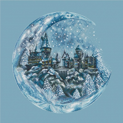 Cross stitch electronic drawing PDF file magic Hogwarts