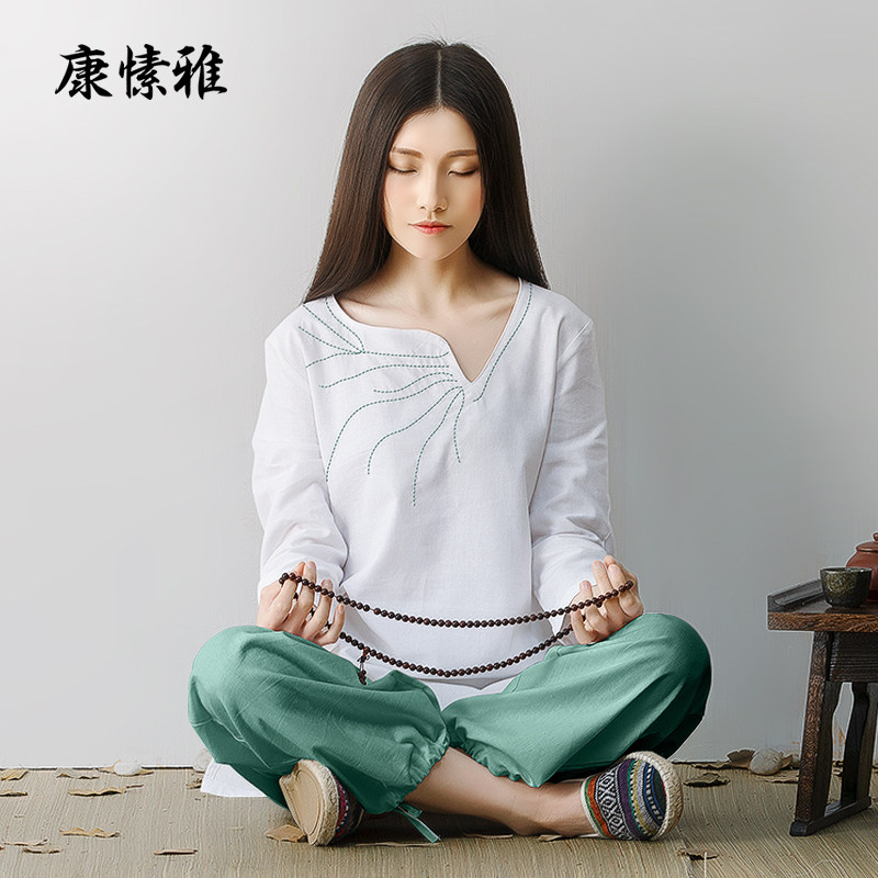 Concieria yoga conserved female loose beginners cotton Asayyu yoga conserved with professional sports suit Zen suit