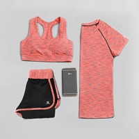 Оранжевый комплект, футболка, майка, шорты, 3 предмета, короткий рукав