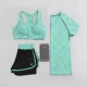 Зеленый комплект, футболка, майка, шорты, 3 предмета, короткий рукав