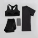 Черный комплект, футболка, майка, шорты, 3 предмета, короткий рукав