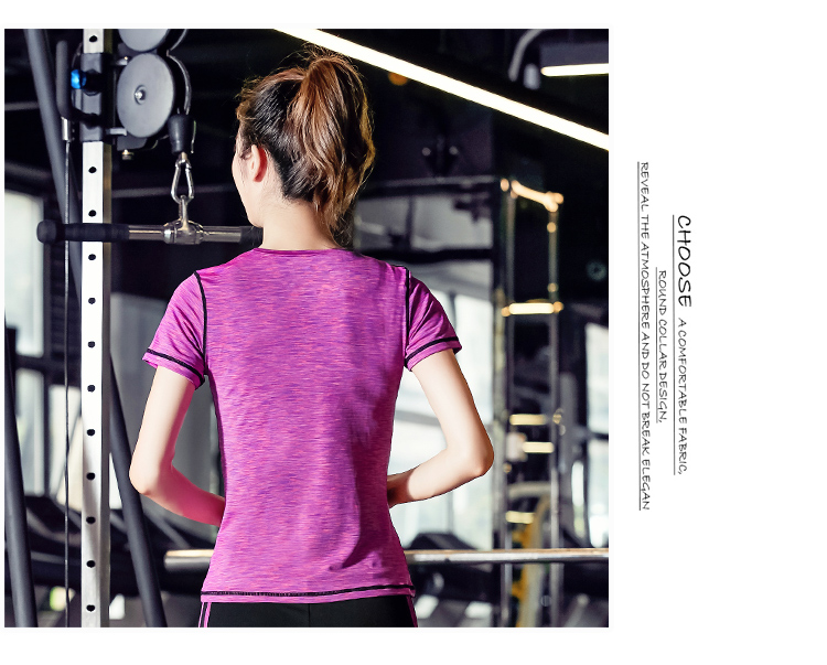 Crack vẫn hè mới tập thể dục tay ngắn ngắn chạy bộ thể dục yoga thể thao nữ dây power band