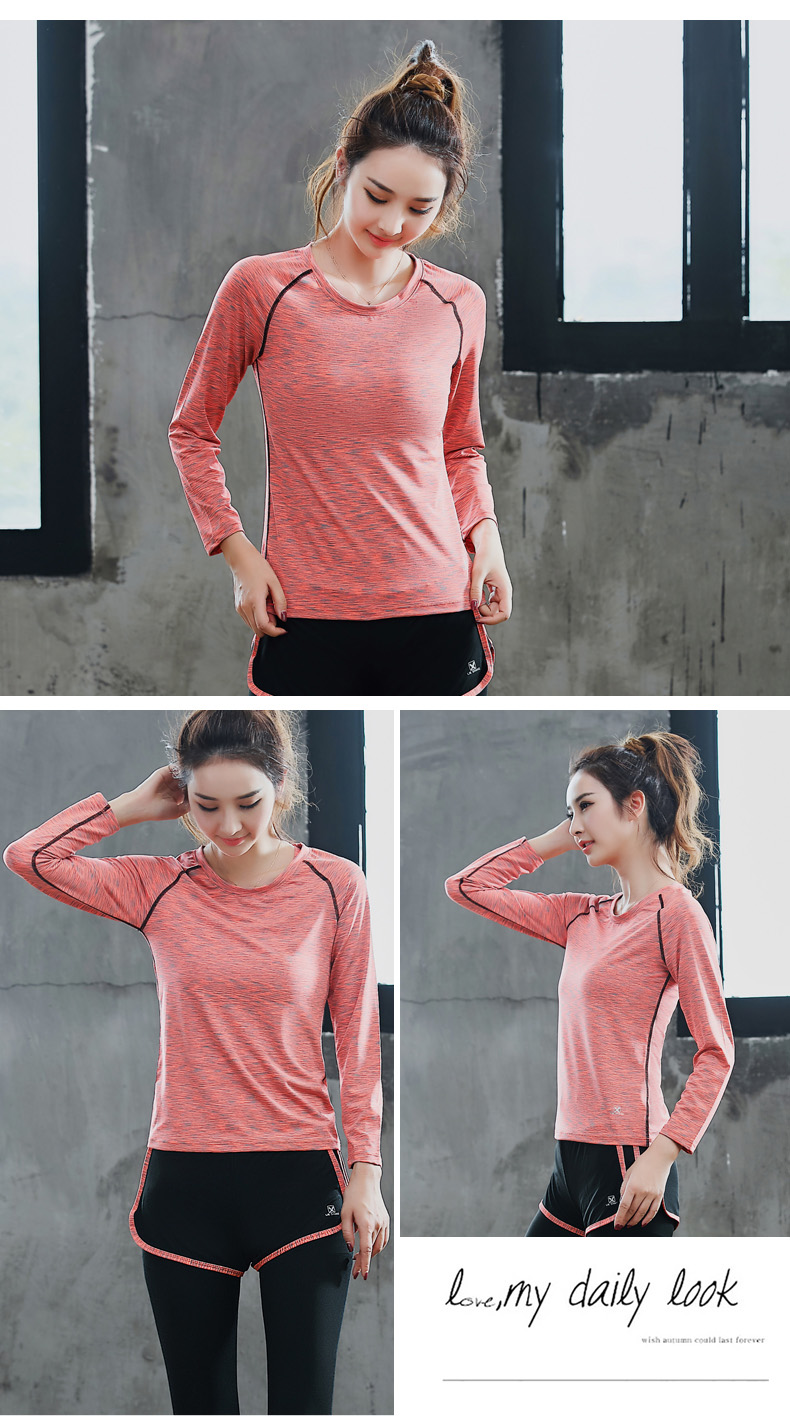 Tách quần áo Yoga mùa đông phù hợp với nữ giảm béo quần áo thể dục nữ chạy áo sơ mi yoga dài tay lỏng lẻo áo tập yoga