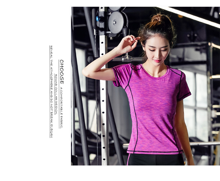 Crack vẫn hè mới tập thể dục tay ngắn ngắn chạy bộ thể dục yoga thể thao nữ dây power band