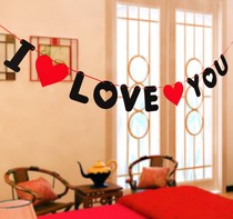 Wedding celebration supplies Wedding room decoration Lahua non-woven fabric love I LOVE YOU Lahua