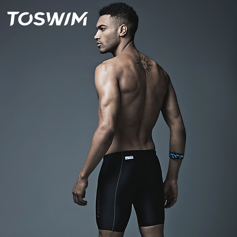 TOSWIM professional training swim trunks men's five points anti-embarrassment quick dry swim trunks swimsuit summer hot spring set equipment