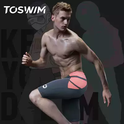 TOSWIM swimsuit swimming trunks men anti-embarrassing swimming trunks men's five-point pants professional swimwear Tide brand swimming equipment