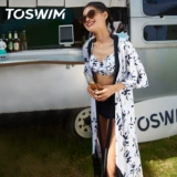 Купальник, лонгслив, длинная пляжная куртка, защита от солнца