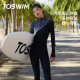 TOSWIM ແຍກ trousers ແຂນຍາວຂອງແມ່ຍິງຊຸດ surfing ບາດເຈັບແລະຊຸດລອຍນ້ໍາ wetsuit ແບບອະນຸລັກ snorkeling ປ້ອງກັນແດດໄວແຫ້ງໄວ