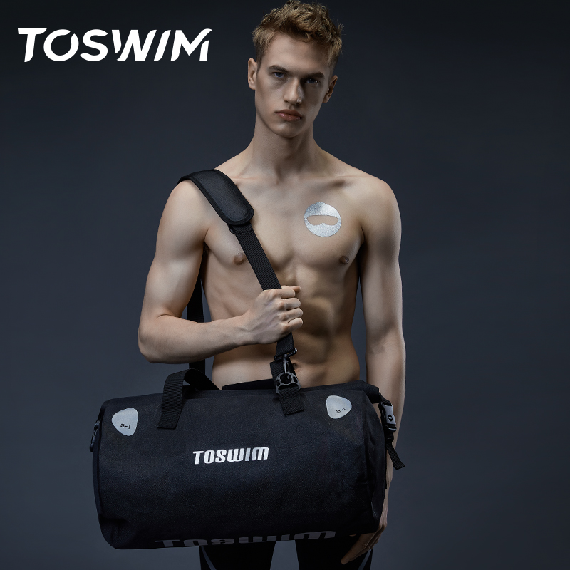 TOSWIM swimming bag dry and wet separation men and women large capacity double shoulder waterproof storage bag sports fitness backpack equipment