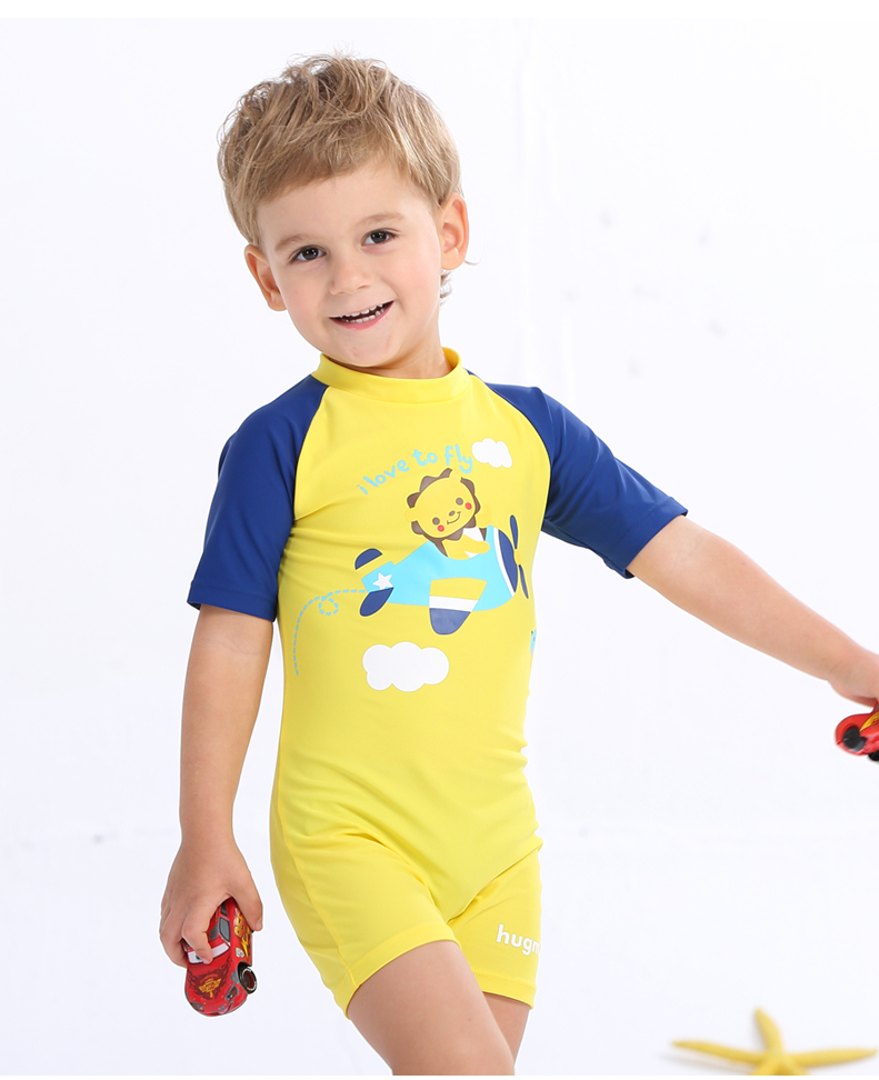 Áo tắm trẻ em một mảnh của Hugmii áo tắm cho bé trai và bé gái - Bộ đồ bơi của Kid đồ bơi be gái 8 tuổi