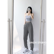 High-waisted pants womens spring and autumn 2021 summer new slim Joker Harlan radish pants casual pants