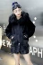 Mùa thu và mùa đông phiên bản Hàn Quốc mới của áo khoác denim mỏng cổ áo lông cừu dày lông cừu trùm đầu ngắn áo khoác ngắn giản dị áo lông vũ Áo khoác ngắn
