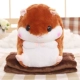 Winter Hamster Gối Chăn Sử dụng kép Nữ Nap Gối nhỏ Xe Mùa đông Ấm tay San Hô Lông cừu Chăn Ba trong một