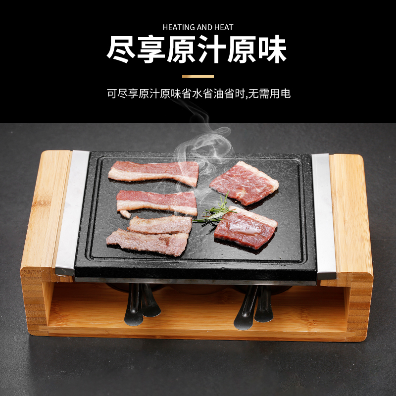 Natural Granite Grilled Steak Insulation Oven High Temperature Resistant West Dining Bull Pickle Grill Pan Non-stick Slate Baking Pan-Taobao