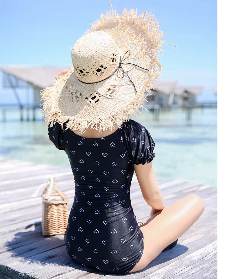 Agliondy gợi cảm che bụng mỏng áo tắm nữ cổ tích spa kỳ nghỉ bãi biển áo tắm liền kề thịt - Bộ đồ bơi One Piece áo bơi 1 mảnh