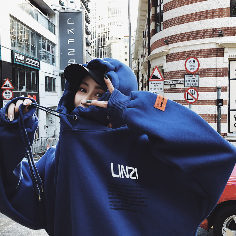 South Korea Waitmore Link Hat Sweater BF Lazy Winter 2020 New Lax Winter Thickness Tide in