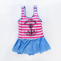 Розовый белый полосатый темно -синий стиль