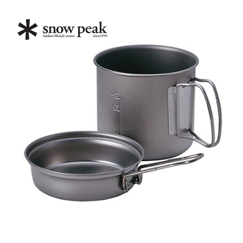Japan's original snowpeak snow peak titanium pot mountaineering camping pot outdoor ultra-light aluminum alloy pot two-piece pot