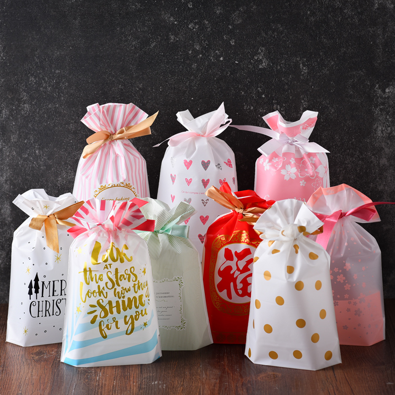 Biscuit Packing Bag Bunch Pocket Candy Snowflake Ghee Rolling Sugar Snacks Buns Mouth Bags Cartoon Gift Bag Baking