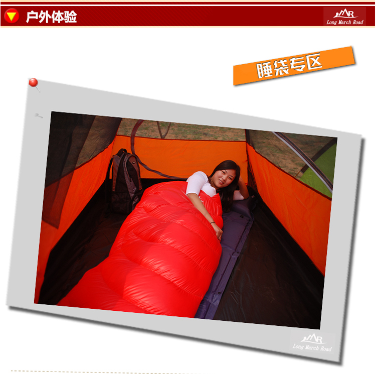 Hành trình LMR chính hãng mới siêu nhẹ xác ướp ngoài trời du lịch xuống túi ngủ 90% vịt trắng xuống 500 gram - Túi ngủ túi ngủ đông
