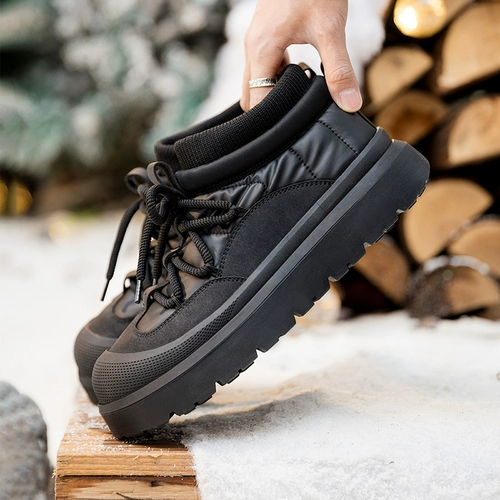 Зимняя утепленная обувь, удерживающие тепло нескользящие короткие сапоги на платформе, ботинки