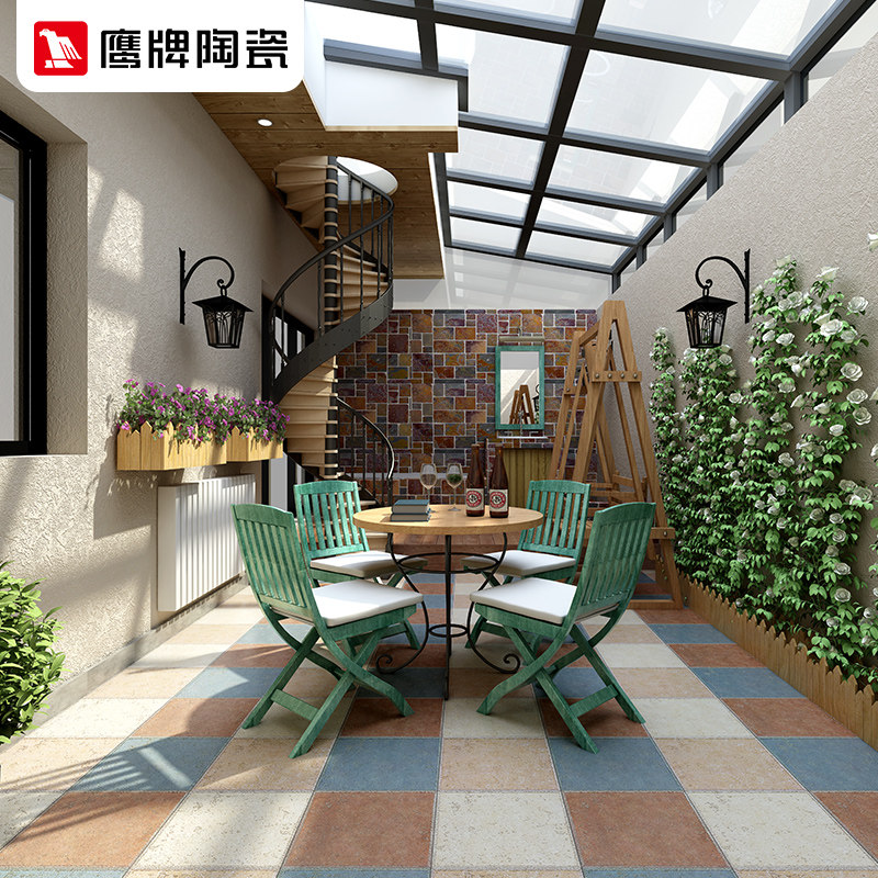 Eagle brand ceramic antique floor tiles Four Seasons porcelain color floor medium sea living room kitchen balcony floor tile tile