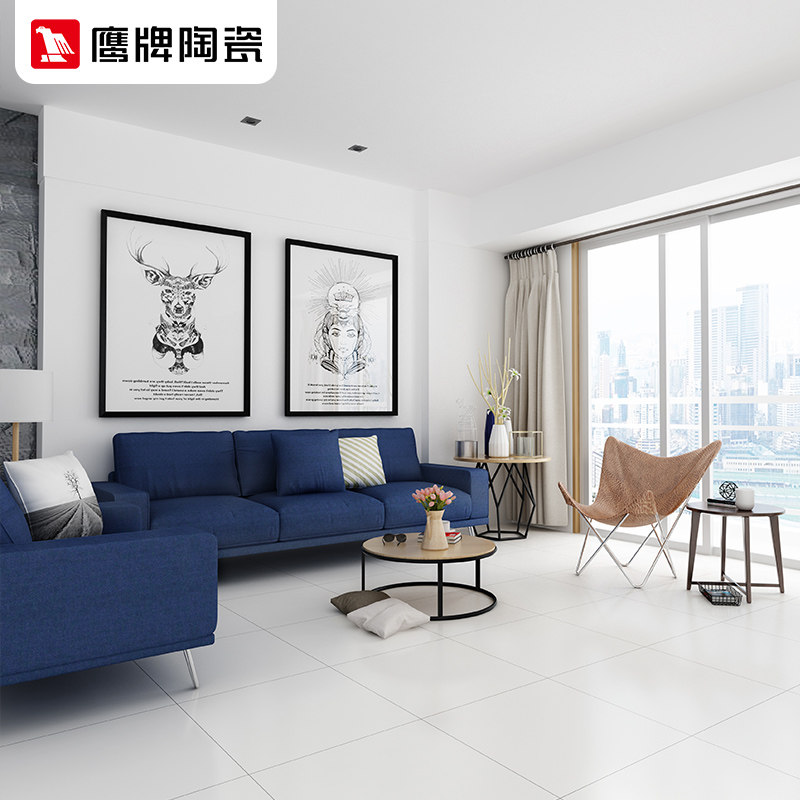 Eagle tile Living room 600 * 600 through body brick 800 * 800 matt ground floor snow jade pre-sale for 90 days