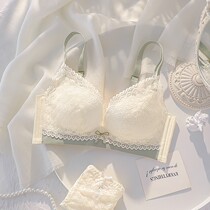 Lindwear female summer thin girls small bra gathering bras with breast breast anti-drop-free steel ring bra set